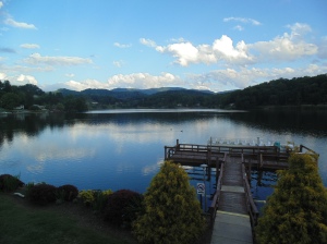 I could spend the rest of the summer looking at this view--Lake Junaluska, NC